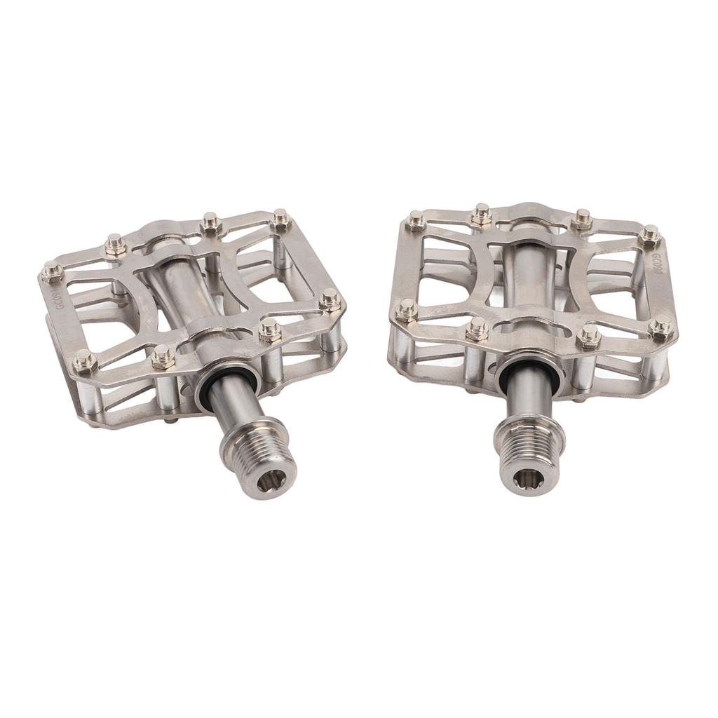 2шт складные велосипедные педали из титанового сплава нескользящие 3 герметичных подшипника замена педали велосипеда для горного велосипеда