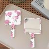 Hand-Held Cosmetic Mirror Flower Makeup Tools Adorable Square Mirrors  Woman