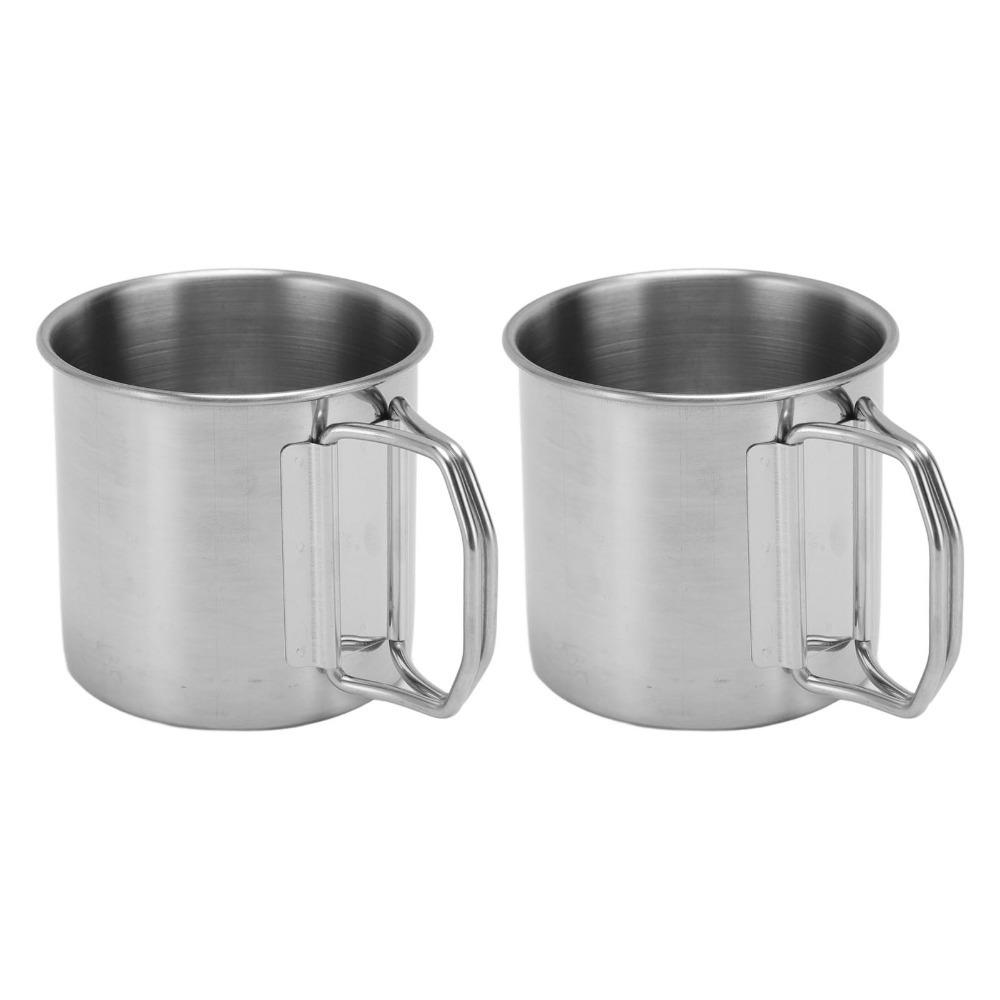 Rustless Steel Metal Drinking Mug 230ml/330ml Portable Mug Travel Tumbler Camping Hiking
