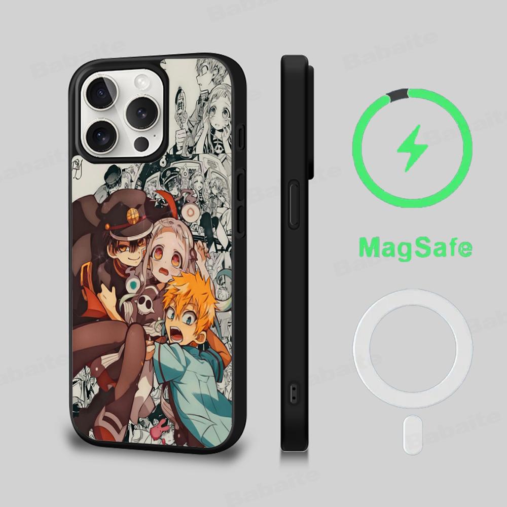 Туалетный Ханако-кун Чехол для телефона Магнитный чехол Для IPhone 16 14 13 12 11 15 Pro Max Plus Для Magsafe Беспроводная зарядка Чехол