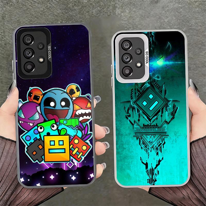 Geometry Dash Game Soft Phone Case for Samsung A17 A16 A15 A14 A13 A57 A56 A55 A54 A53 A37 A36 A35 A34 A33 A26 A25 A24 A23 A52