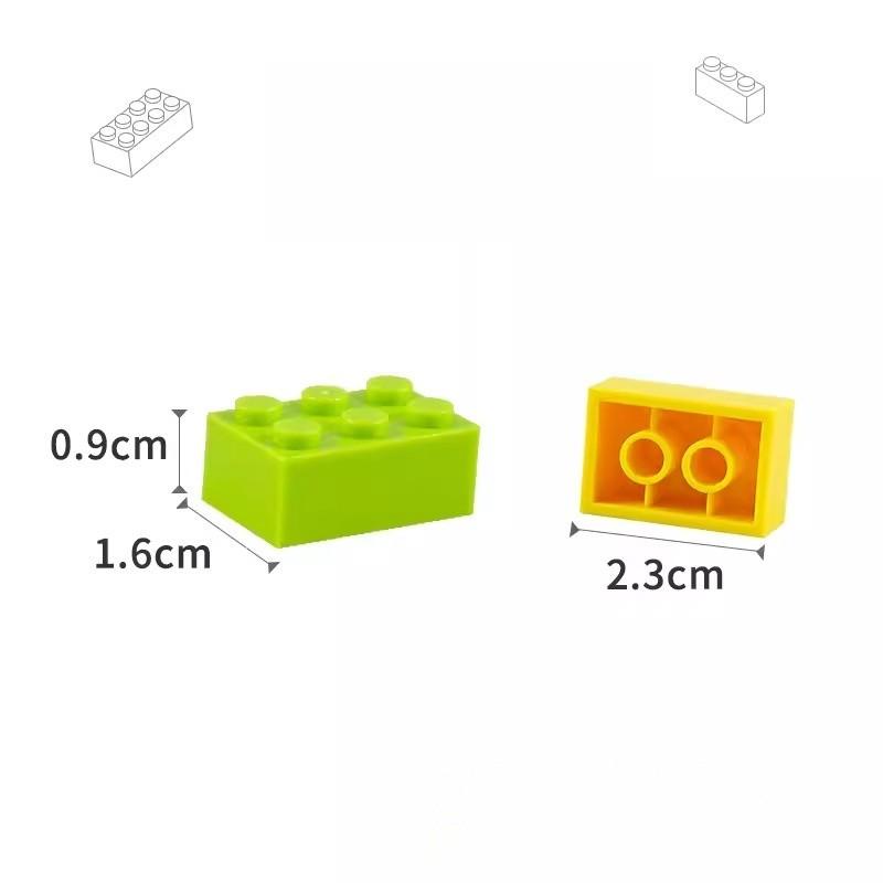 20 шт. Толстые 2x3 DIY Строительные Блоки Фигурки Кирпичики Точки Образовательные Пластиковые Игрушки для Детей Размер Совместим С 3002