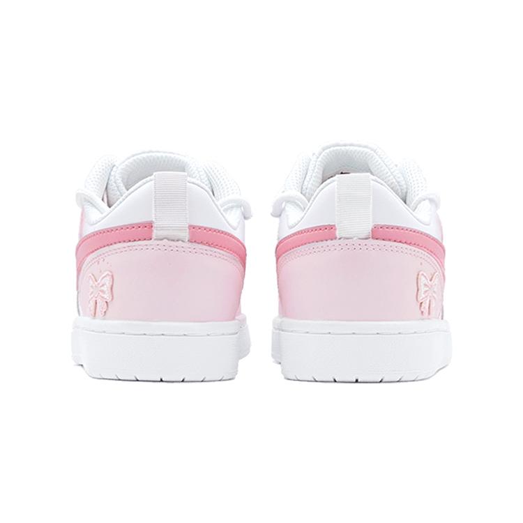 Nike Кроссовки Court Borough Low top для скейтбординга, детские, розово-белые, DQ5979-100(Team88-S-BOX)