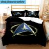 Starship Emblem 3pcs Bedding,Including 1pc Duvet Cover And 2pcs Pillowcases Perfect for Christmas,Ideal for Bedroom, Dormitory