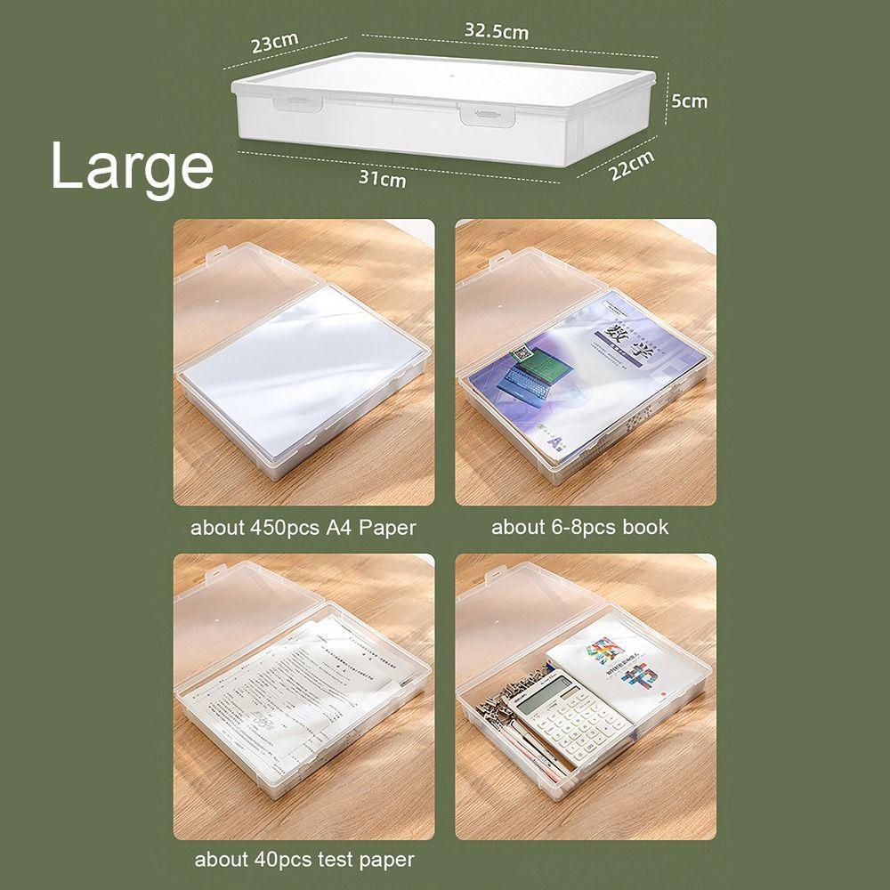 1Pcs Plastic A4 A5 File Organizer Multifunctional File Box  for Data Certificate Stationery Jewelry