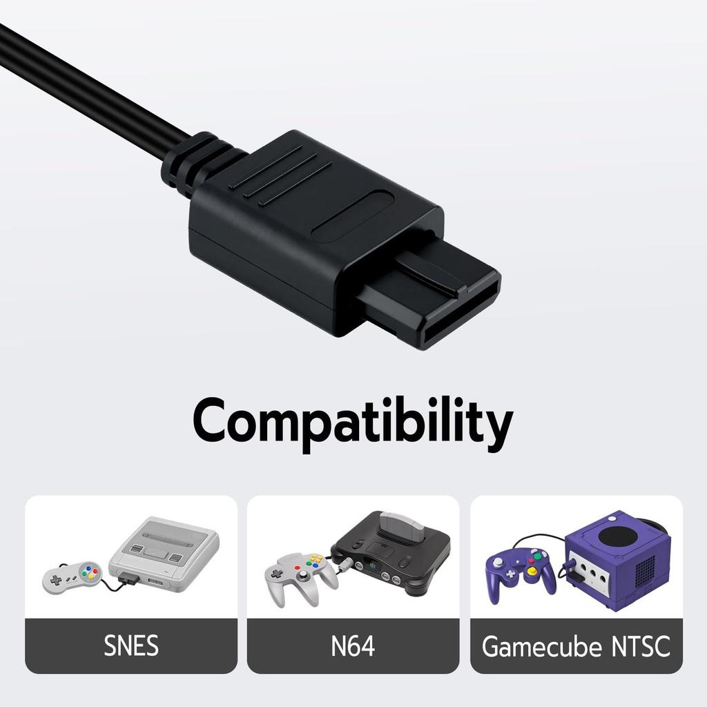 Gam3Gear S-Video Cable Compatible with Nintendo GameCube, N64, and SNES