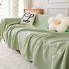 Зеленый чехол для дивана, летнее, летнее, ледяное шелковое полотенце для дивана, простой чехол для дивана с защитой от царапин, чехол для дивана