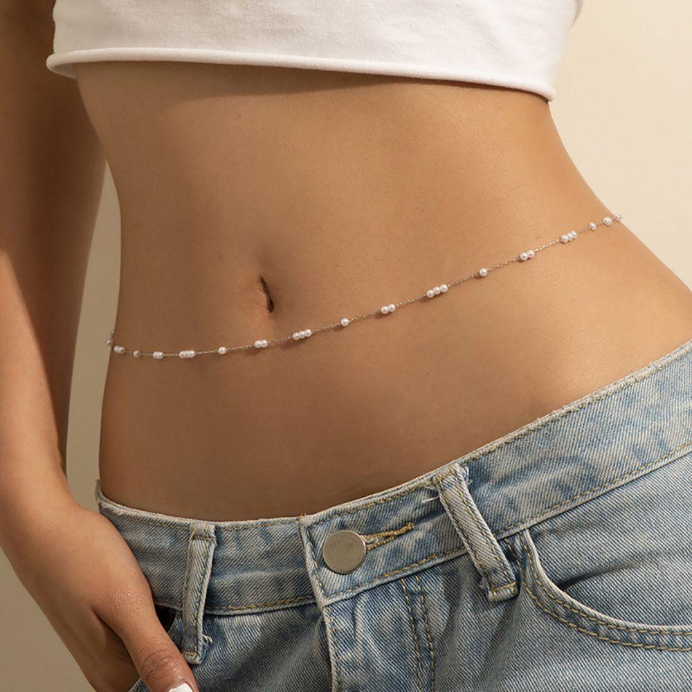 Retro Rhinestone Fashion Metal Simple Female Belt Sexy Waist Chain Korean Style Belt Dress Ornament