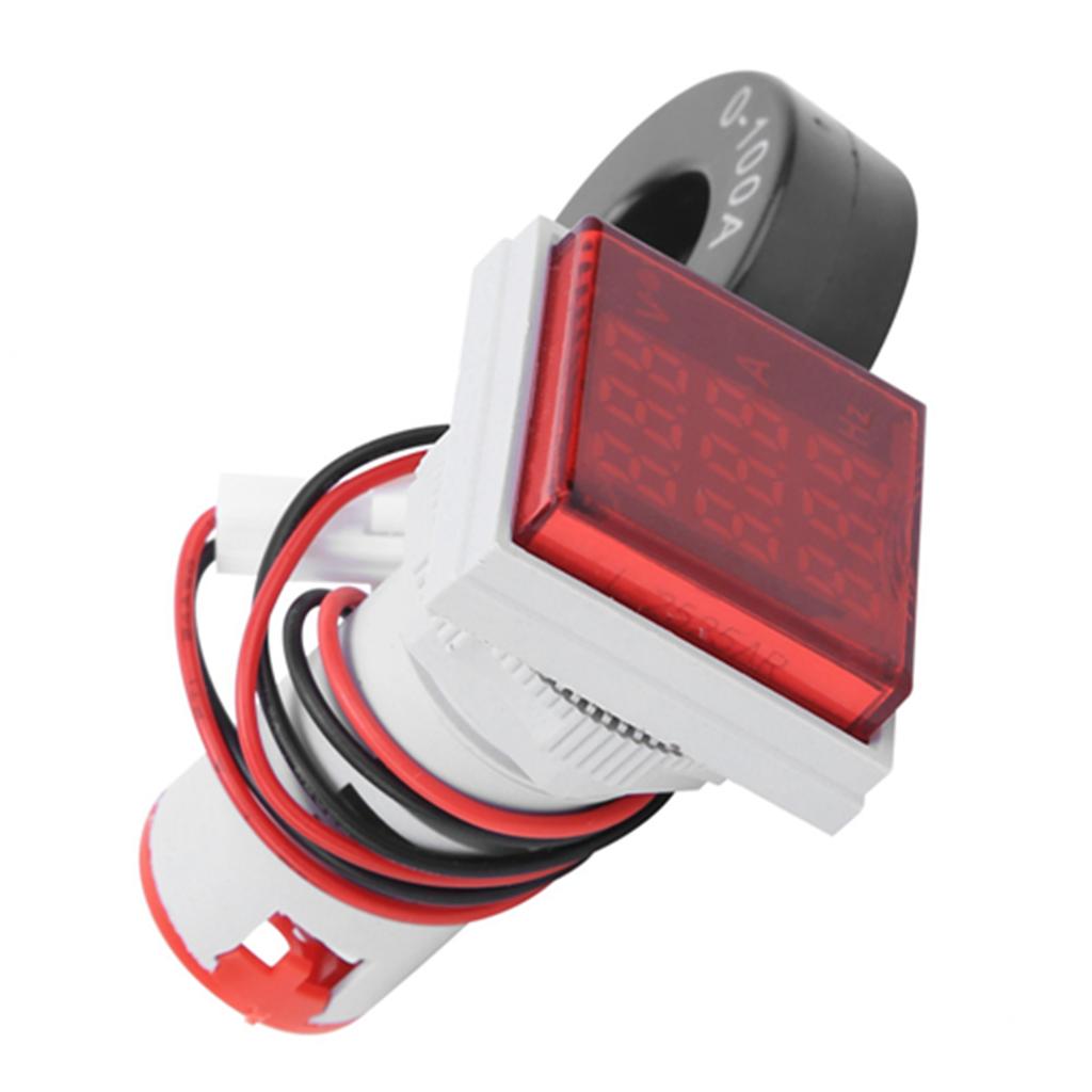 Multifunction Digital Meter Square 3 Digit Display AC Voltage Current Hertz Tester