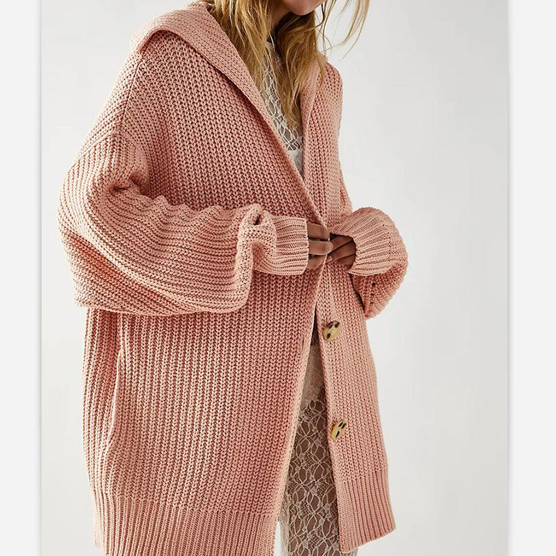 Vintage Harajuku Lantern Sleeve Women Cardigan Sweater Casual Korean Fall Streetwear Tops Coat Chic Lazy Wind Y2k Sweater