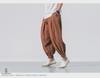 Мужские летние свободные брюки Nine-Point Wide Leg из хлопка и льна