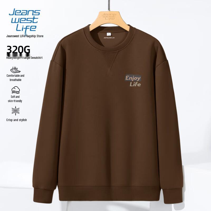 JEANSWEST LIFE Men's Heavyweight Crewneck Sweatshirt