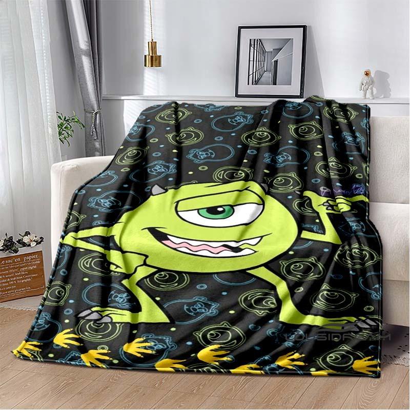 This Soft Flannel Blanket From The Cartoon "Monsters, Inc." Is Suitable for Beds, Sofas, and Home Bedroom Covers.
