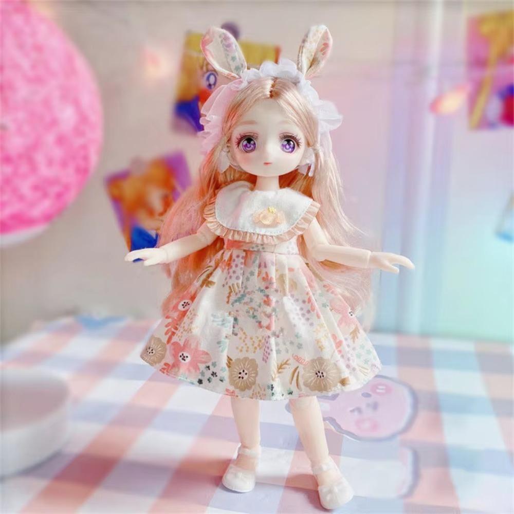 3D Глаза BJD Кукла с Одеждой с Одеждой Съемные Суставы Кукла Подарки для Девочек