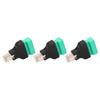 3Pcs RJ45 Screw Terminal Adapter RJ45 Female Thread To 8 Pin Network Connector Welding Free