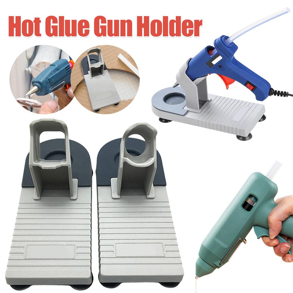Hot Glue Gun Holder Non-Slip Hot Melt Glue Gun Base Stand Plastic Organizer Rack Suction Cup Holder Home DIY Repair Tool