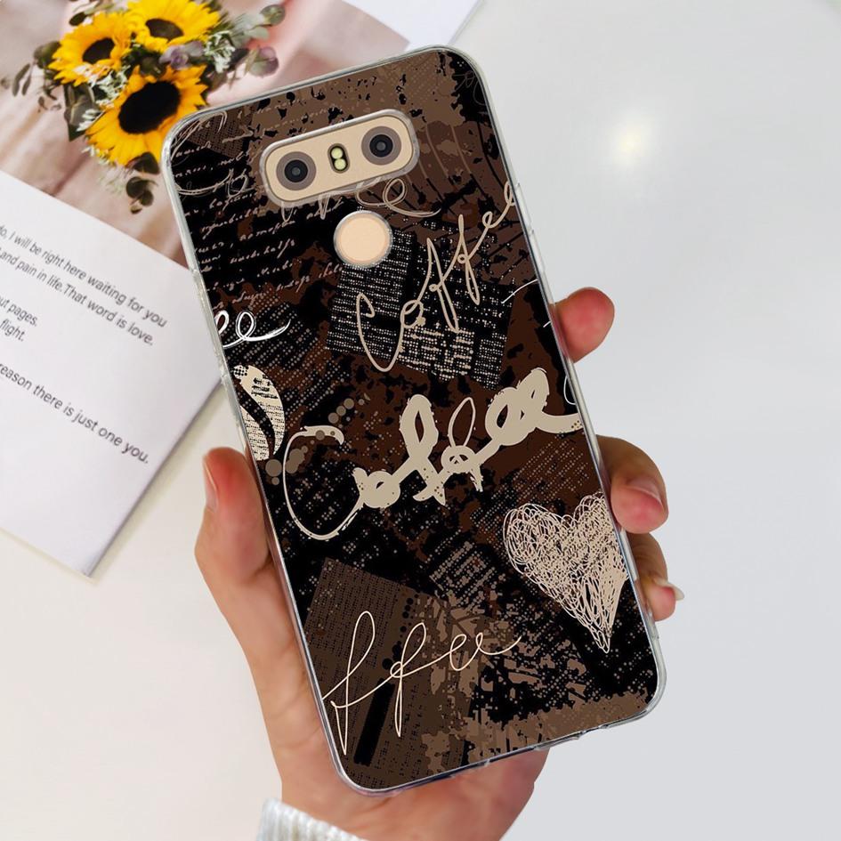 Чехол для LG G6 Plus LGM-G600K Чехлы для телефонов Популярный Цветок Мягкий Силикон Прозрачный Защитный Корпус Для LG G6 G 6 LG6 LGG6+ Задняя Крышка