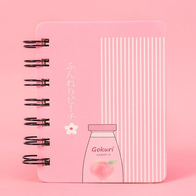 Портативный ноутбук с милой катушкой и карманами для ноутбука, этот корейский маленький свежий блокнот