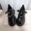 Punk Wind Fashion Single Shoes New Devil Bat Wings Gothic Women's Shoes Thick Bottom Waterproof Platform Metal Chain