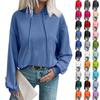 Women's Fashionable Autumn And Winter Solid Color Casual Loose Head Long-sleeved Hooded Sweater