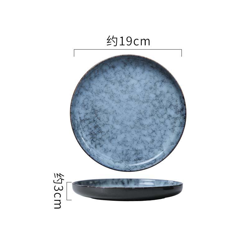 Керамическая плоская тарелка Kiln Changes Салатная тарелка Тарелка для стейка Тарелки для закусок Тарелки для приготовления пищи Молекулярная кухня Креативная посуда