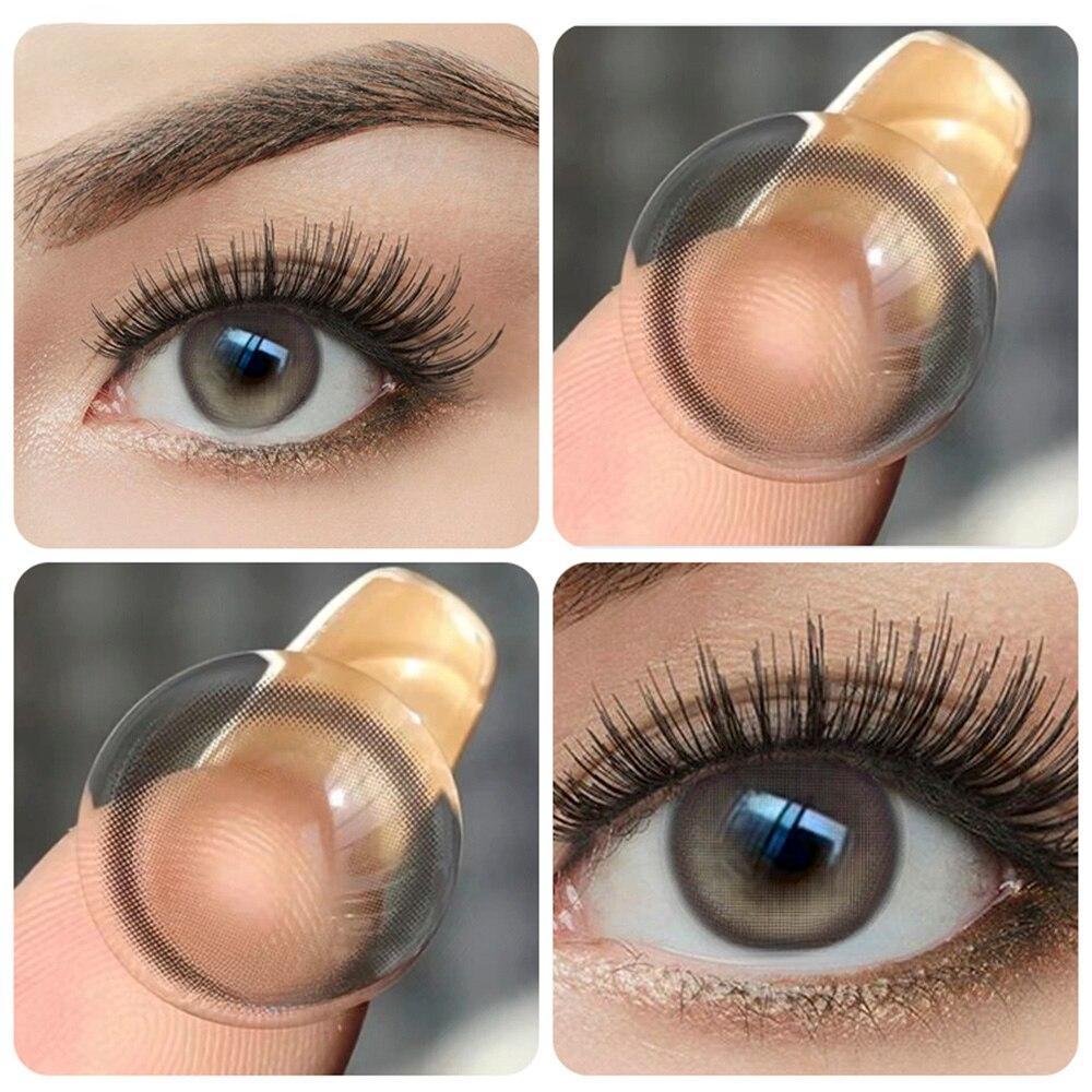 Цветные линзы для коррекции близорукости MillCreek Natural Eye Контактные линзы для макияжа глаз 2 шт./пара