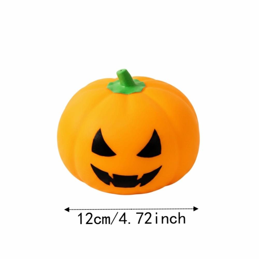 Sticky-Free Soft Squeeze Ball Shiny TPR Novelty Toys Ultra-Elastic Pumpkin Squishy Office-workers
