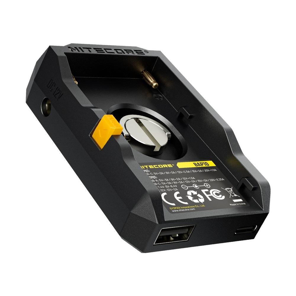 Adapter Nitecore BAP10 do akumulatorów NP-F -> USB-A USB-C DC 7.4V DC 12V 45W
