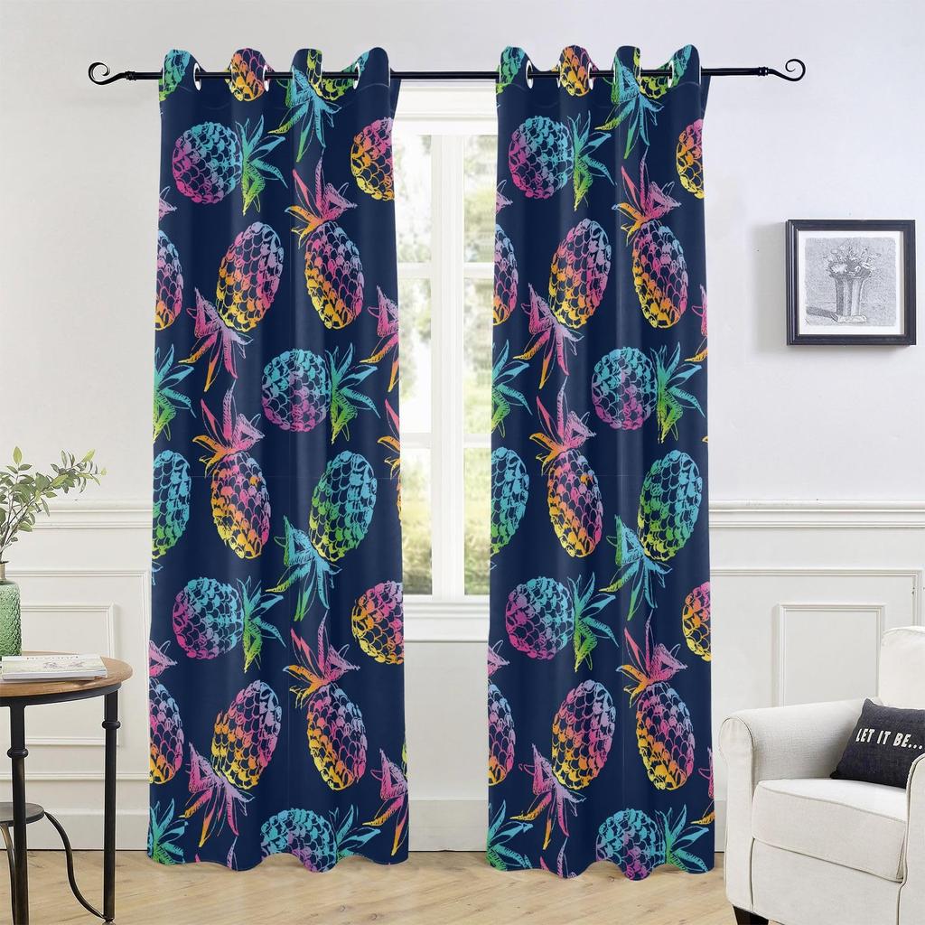 Милые ананасы затемняющие шторы для спальни, затемняющие шторы для комнаты, затемняющие шторы для патио, гостиной