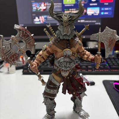 Diablo Варвар Четыре Всадника Воин Фигурка Действия Коллекционная Модель Украшение | Шлем Фиксированный Несъемный