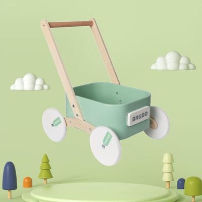 Деревянные ходунки для малышей: Тележка-толкалка и домик для игр с местом для хранения для обучения ходьбе