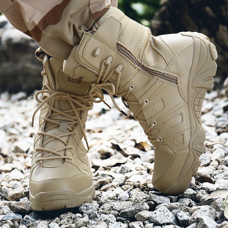 Men's Boots Fashion Outdoor Anti-collision Hiking Shoes Army Combat Military Boots