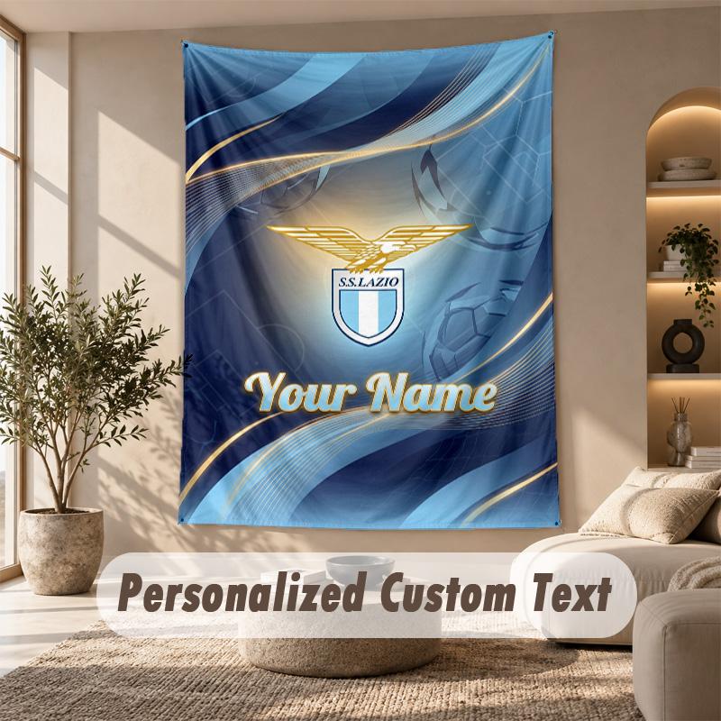 Tapestry Custom Name Text, Wall Hanging Tapestry Home Room DecorLazio FC