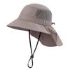 Шляпа Safari Hat, закрывающая шею, солнцезащитная шляпа с широкими полями, защита от ультрафиолета, походная шляпа для рыбалки, сельского хозяйства, серая [Connectyle] мужская UPF50+
