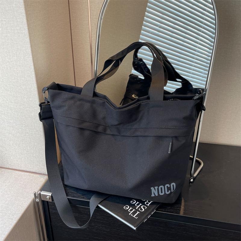 Стильная Унисекс Вместительная Холщовая Сумка-тоут Мягкий Полиэстер Застежка-молния