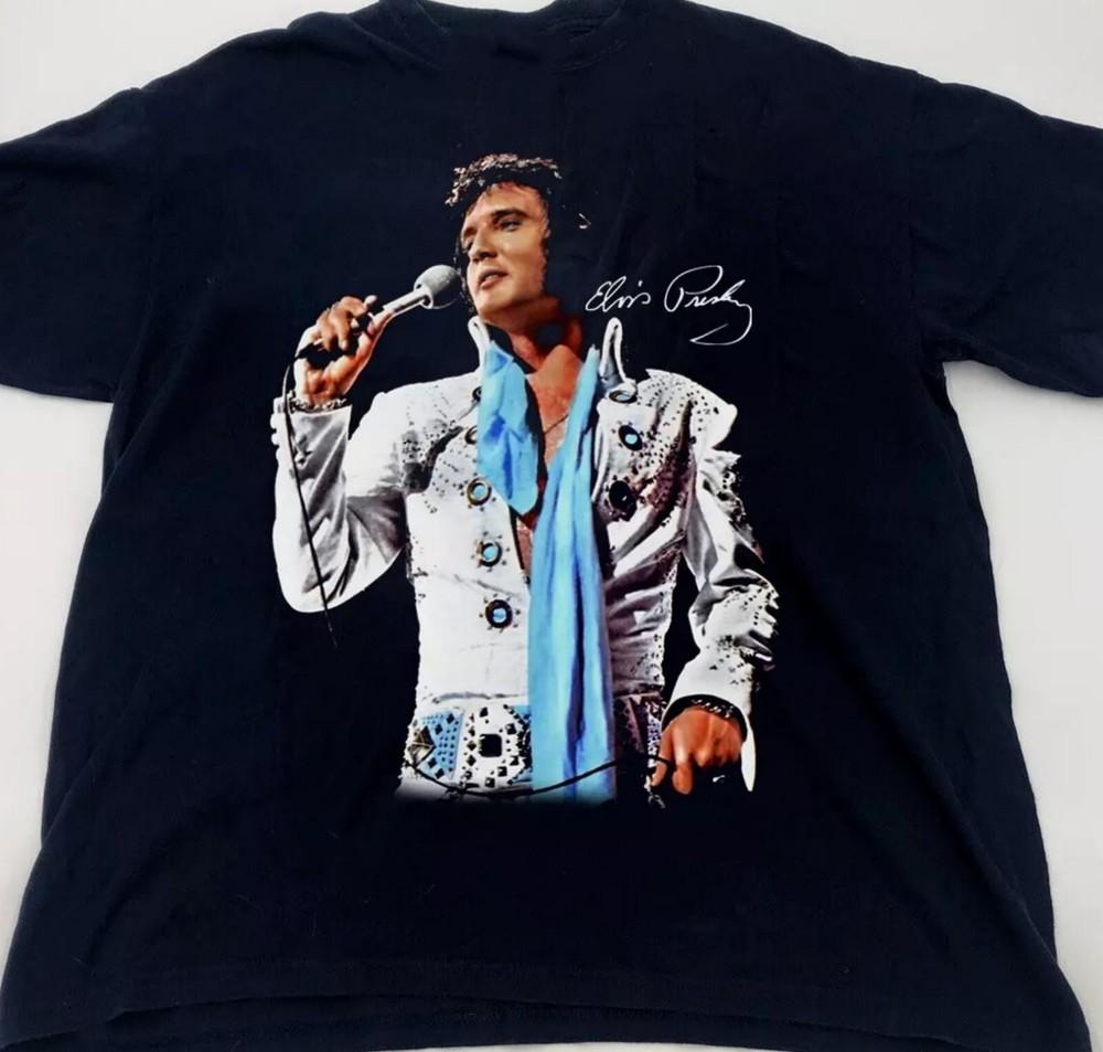 Редкая хлопковая футболка с изображением Элвиса Пресли Подарок для фаната Размеры от S до 5XL Унисекс Унисекс футболка