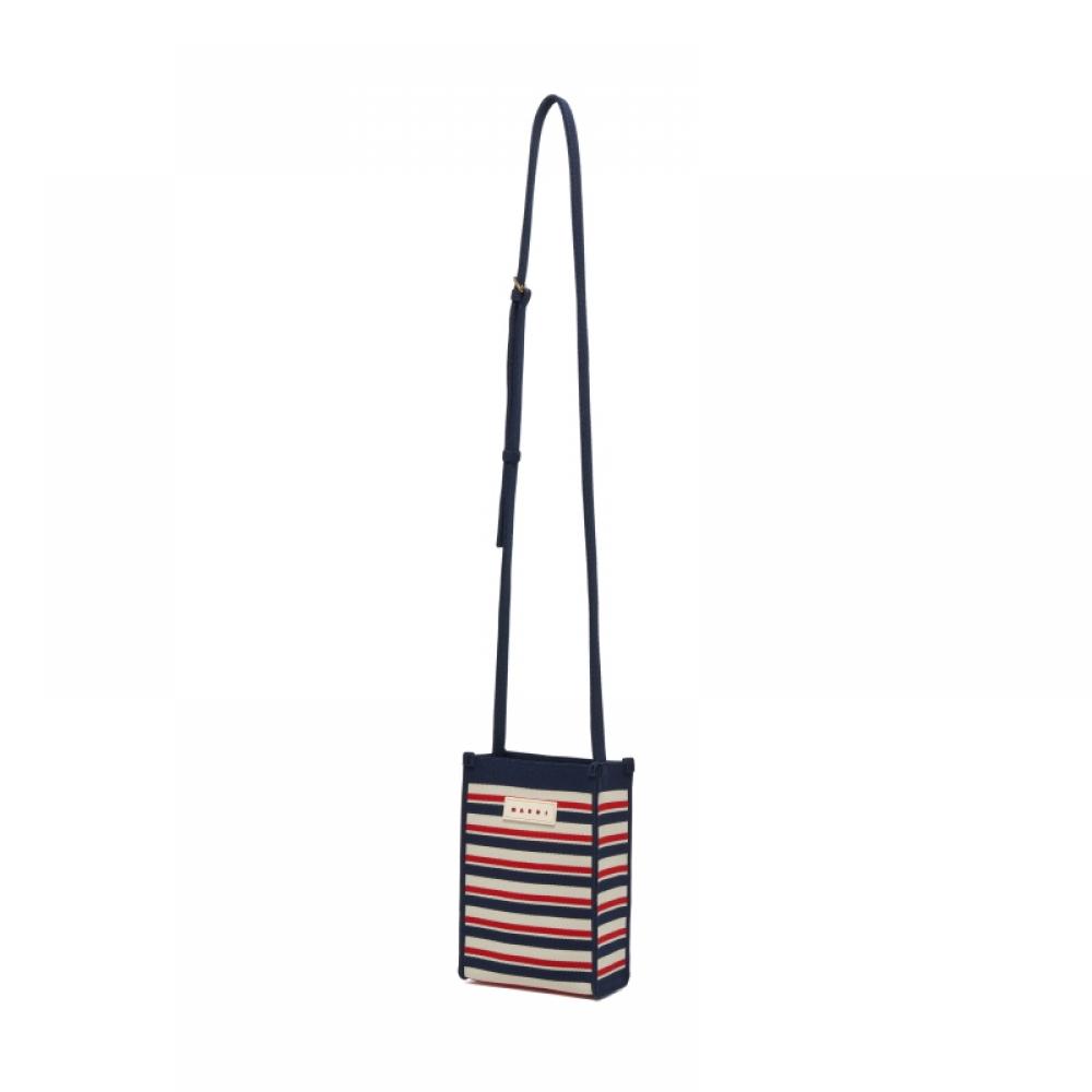 Marni Sbmp0152a1 P6485 Zo728 Полосатая мини-сумка кроссбоди