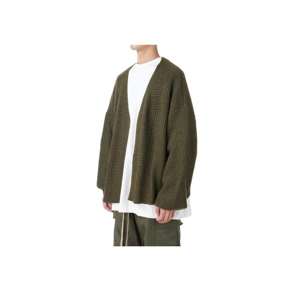 Fear of God Кардиган Essentials Heavy Waffle Military Мужской Топы Зеленый 192BT246205F
