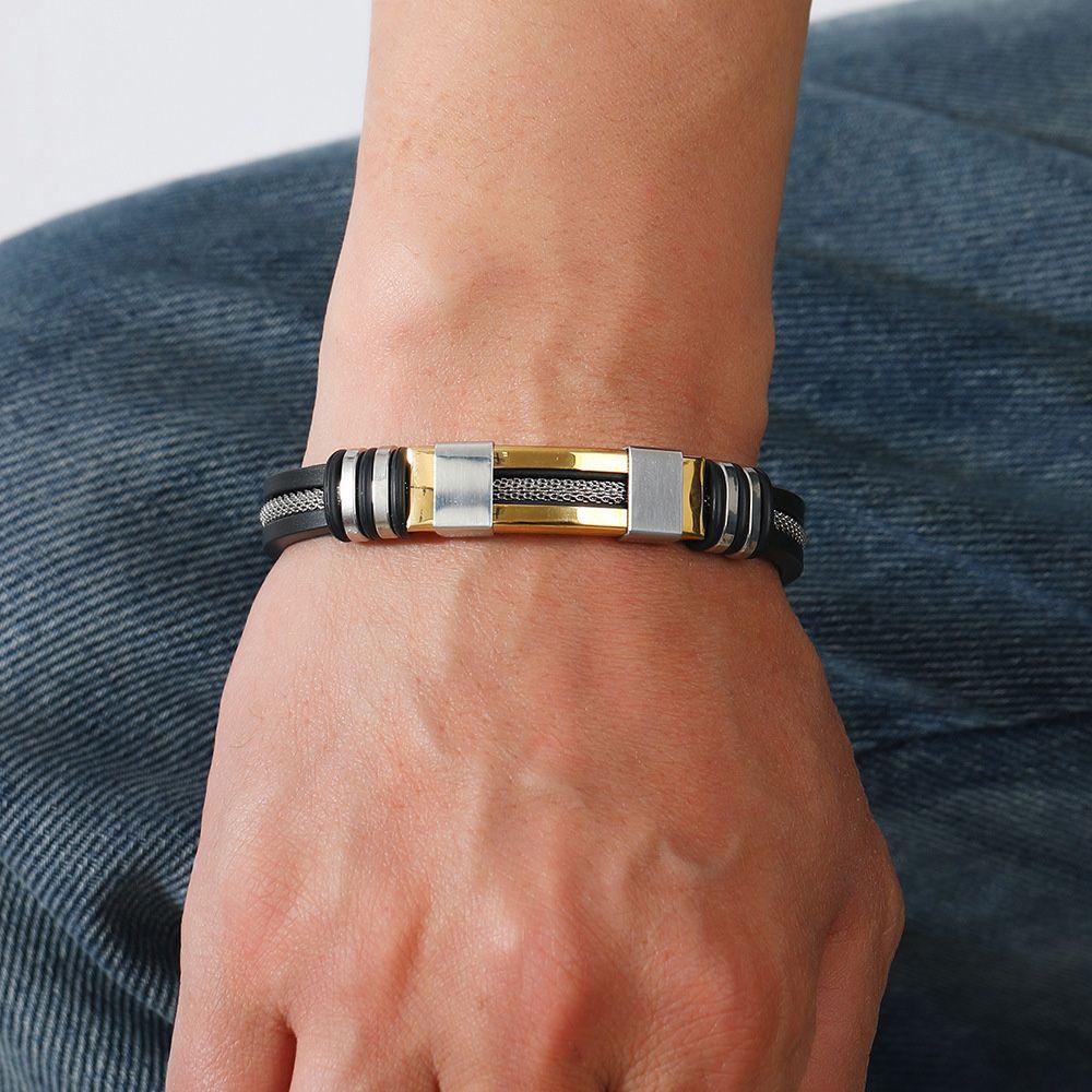 Шарм Женский Хип-Хоп Титановая Сталь Мужской Браслет Модная Бижутерия Браслет Корейский Стиль Наручный Браслет