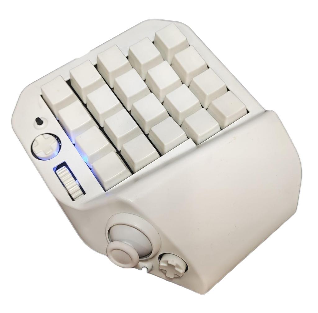 for Gaming Keyboard with Joystick and Keyboard [MH-Device] MH-Delta Left-Handed 41-Key One-handed Wheel, One-handed Keypad, Right-hand (Flip - White)