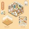 D Stacked Miniature Scene Stickers Street Corner Shop Series Cute Scrapbook Stickers