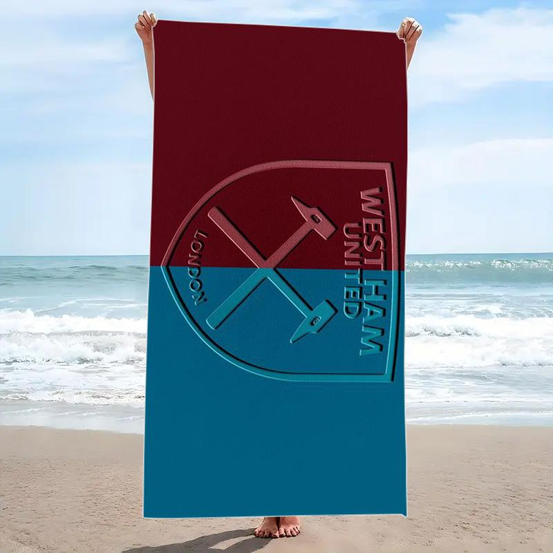 West Ham United Print Beach Towel, Large Soft Quick Dry Towel for Beach Camping Swimming