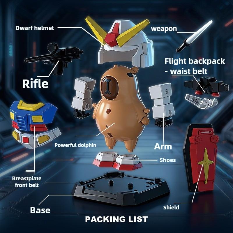 Креативный робот-капибара Меха-наборы Сборная модель Игрушка Магнитный набор брони Меха Украшения Детские игрушки Подарки Оригинальный