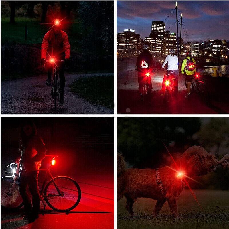 2pcs USB rechargeable MTB bicycle taillight LED light bicycle lamp rear luminous