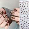 Nail Art Sticker Three-dimensional Relief Retro Small Golden Flower Nail Art Sticker Relief with Adhesive Nail Sticker