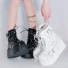 Gothic Style Platform Vampire Cosplay Women Mid-calf Boots Winter Wedges Comfy Women Motorcycle Boots Shoes
