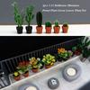 3pcs Multistyles Green Leaves Plant Pot Mini Bonsai Garden Home Model  Doll House Accessories