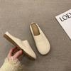 Fashion Mules Slippers Women Shoes Khaki Casual Slippers Flat Cover Toe Slides Platform Loafers Comfortable Versatile Women's Pantofle