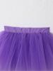 Mesh Tutu Skirt Girls Kids 4 Layer Solid Color Elastic Waist Princess Ballet Dance Skirt