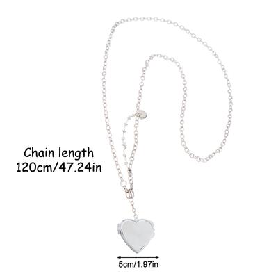 Ins Pearl Crossbody сумка на цепочке длинное ожерелье с кулоном в виде сердца и зеркалом жемчужная цепочка на плечо индивидуальное ожерелье ювелирные изделия